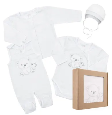 Obrázek produktu pro New Baby Sweet Bear White kojenecká souprava, velikost 56 (0-3m)