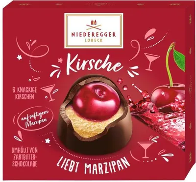 Produktbild von Niederegger Marzipan Pralinés Kirsche Zartbitter Schokolade 108g
