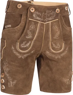 Produktbild von PAULGOS Herren Trachten Lederhose Kurz - HK1 - Echtes Leder - in 3 Farben erhältlich - Größe 44 - 60