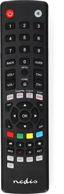 Produktbild von Nedis Universal-Fernbedienung - Vorprogrammiert - 4 Geräte - Amazon Prime / Disney + Button / Google Play Button / Netflix Button / Youtube Button - Infrarot - Schwarz