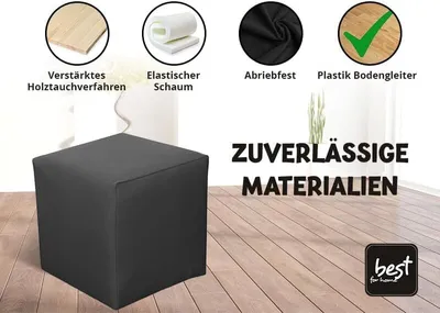 Produktbild von Sitzhocker Kunstleder Sitzwürfel Bodenkissen Fußhocker 40x40x40 cm viele Farben