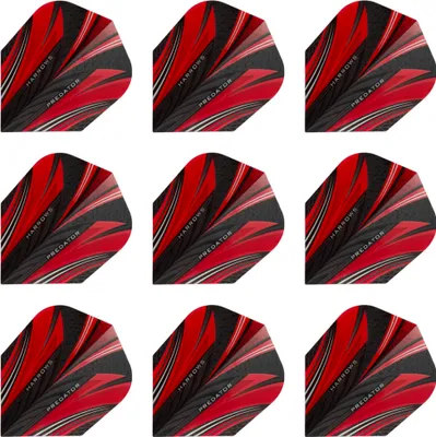Produktbild von Harrows | Prime Predator | Dart Flights | 100 Mikron | Rot | 3 Sets = 9 Flights