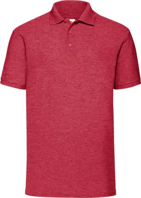 Produktbild von Fruit Of The Loom 65/35 Herren Piqué Polo-Shirt, Kurzarm BC388 (L) (Rot meliert)