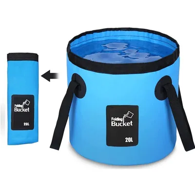 Produktbild von Faltbarer 20L Camping Eimer, Tragbarer Falteimer für Reisen, 20l Klappeimer - AQUAFOLD
