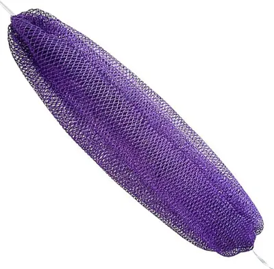 Produktbild von Afrikanischer Peeling-Netzschwamm in Lila – Nylon-Bade- und Waschnetz für das Peeling von Körper und Rücken sowie zur Hautglättung