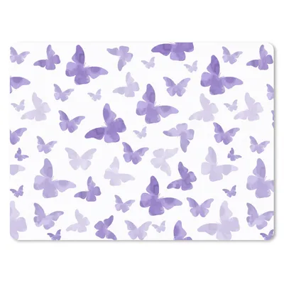 Produktbild von MuchoWow® Mauspad Mousepad Schmetterling - Lila - Muster 40x30 cm - Mousepads - Maus Mat - Pad - Mausunterlage - Anti Rutsch
