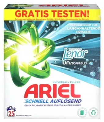 Produktbild von Ariël Poeder - 25sc1.5kg - universal+ - touch lenor unstoppables Waspoeder