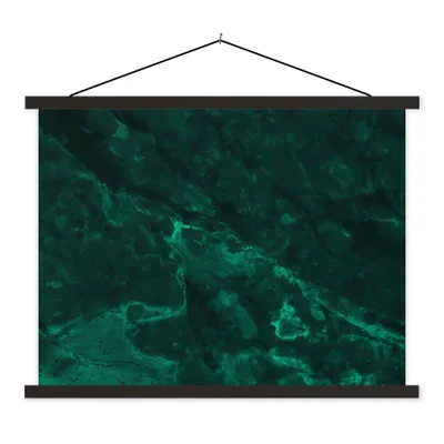 Produktbild von MuchoWow® Textilposter Marmor - Limone - Grün - Strukturiert - Marmoroptik 60x45 cm mit schwarzem Rahmen - Poster Schlafzimmer