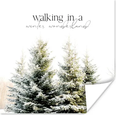 Produktbild von MuchoWow® Poster Weihnachten - Winter - Weihnachtsbaum 75x75 cm - Wand Dekoration