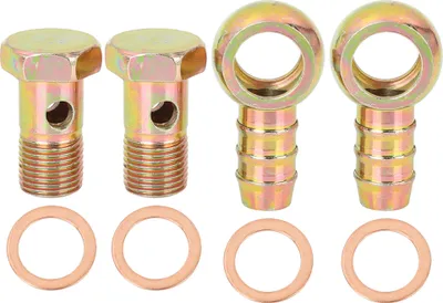 Image de 2 Sets 16mm Banjo Tuyau Barbelé Boulon Raccord Banjo Boulon Rondelle