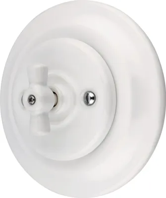 Produktbild von Unterputz Porzellan Retro Rotary Schalter I PR1 weiß
