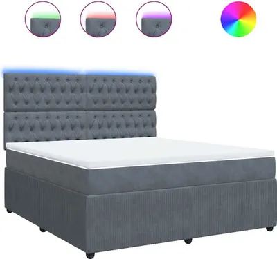 Obrázok produktu pre vidaXL Boxspring posteľ s matracom Dark Grey 180x200 cm Velvet