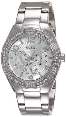 Produktbild von Guess W0729L1 Damen-Armbanduhr, Edelstahl-Gehäuse, Metall-Armband