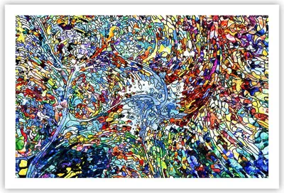 Produktbild von Poster - Poster ohne Rahmen - Abstraktion modern - 91,5x61 cm - Wand Bild - Wanddeko - Wandbilder - Kunstposter - Wandposter - Bilder - Kunstdruck - Wanddekoration - Wandbild - P2XAA91x61-4045
