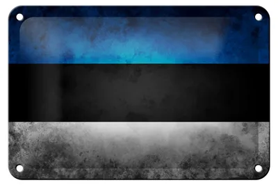 Produktbild von Blechschild Flagge 18x12cm Estland Fahne