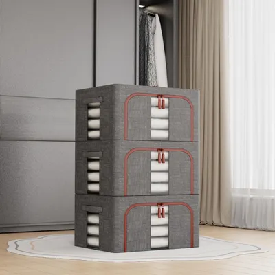 Obrázek produktu pro 3 úložné boxy na oblečení, stylový design, objem 24 litrů