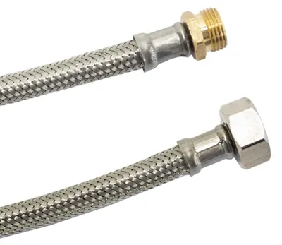 Immagine prodotto di Tubo Flessibile in Acciaio Inox DN8, 3/8" x 1/2", 150 cm,  per Acqua Potabile