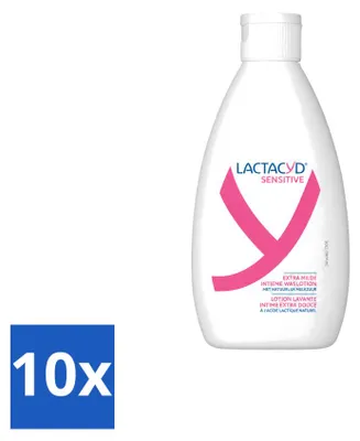 Produktbild von 10 x Lactacyd Sensitive Intieme Waslotion - Extra Mild - 300 ml - Vorteilspackung - 10 Stücke