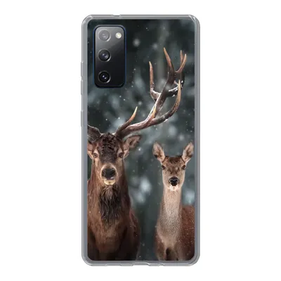 Produktbild von MuchoWow® Handyhülle Schutzhülle Hülle für Samsung Galaxy S20 FE Hirsche - Tiere - Winter - Geweih - Schnee - Natur Silikon Softcase Handy Hülle - Abdeckung
