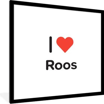 Produktbild von MuchoWow® Gerahmtes Poster Ich liebe - Rose - Mädchen 40x40 cm - Poster mit Schwarzem Bilderrahmen Wandposter Rahmen Foto Bilder - Poster - Plakat im Rahmen
