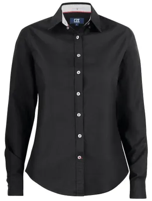 Produktbild von Cutter & Buck - "Belfair" Button-Down-Hemd für Damen ET788 (M) (Schwarz)