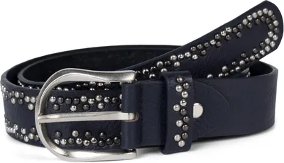 Imagen del producto de Cinturón uni styleBREAKER con pequeñas tachuelas multicolores | Cinturón vintage de cuero de vaca con revestimiento de poliuretano que le da color | Se puede acortar y ajustar