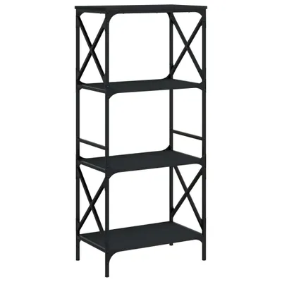 Image de vidaXL Bibliothèque 4 étagères noir 59x35x132 cm Bois composite