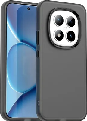 Produktbild von Hülle für Xiaomi Redmi Note 15 Pro 5G - Phonesta HardFrost Semi-Transparent Back Cover - Mattschwarz