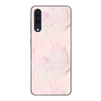 Produktbild von MuchoWow® Handyhülle Schutzhülle Hülle für Samsung Galaxy A30s Marmor - Rosa - Glitter - Gold - Muster Silikon Softcase Handy Hülle - Karteninhaber