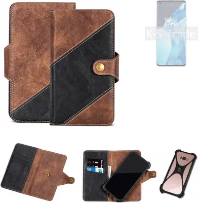 Produktbild von K-S-Trade Handyhülle Schutzhülle Bookstyle Case kompatibel mit OnePlus 9 Pro Klapphülle Cover Hülle Schutztasche 1x