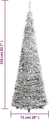 Produktbild von vidaXL Pop-Up-Weihnachtsbaum Künstlich Beschneit 200 LEDs 210 cm