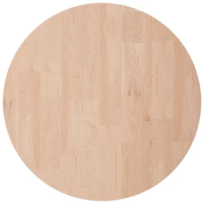 Immagine prodotto di Piano Tavolo Rotondo Ø50x4 cm Massello di Rovere Non Trattato