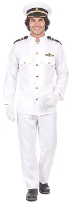 Immagine prodotto di Costume da ufficiale di marina costume da capitano bianco-nero-oro - S