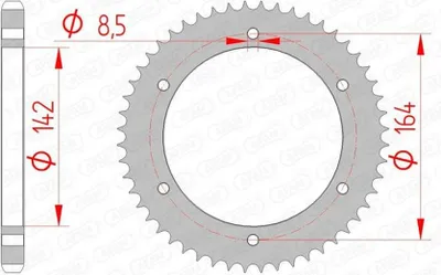 Produktbild von AFAM Kettenrad Stahl Standard - 428