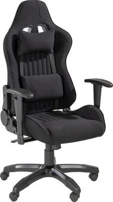 Produktbild von Chefsessel - Schwarz - Polyester - mit Armlehnen - inkl. Nacken- und Nierenkissen