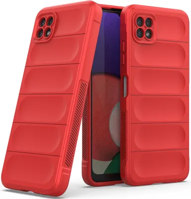 Produktbild von Samsung A22 5G Hülle, Weich TPU Silikon Stossfest Anti-rutsch Schutzhülle für Samsung Galaxy A22 5G Rot