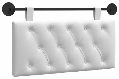 Image de Tête de lit suspendue Blanc Tissu
