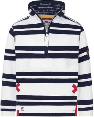 Produktbild von Lazy Jacks - Sweatshirt für Jungen, mit kurzem Reißverschluss LJ136 (116) (Weiß)