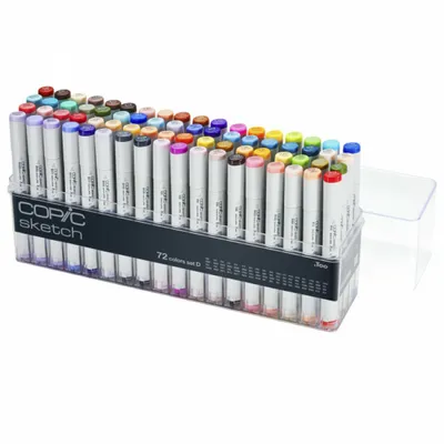 Obrázek produktu pro Lihové fixy COPIC Sketch oboustranné Brush & Chisel 72ks, základní D