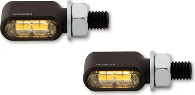 Zdjęcie produktu dla HIGHSIDER pro Little Bronx LED kierunkowskaz/światło pozycyjne czarne/przyciemniane 2w1, CNC, homologacja E (para)