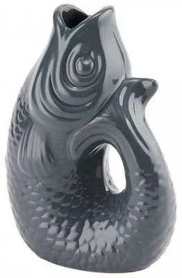 Produktbild von Gift Company Vase/Karaffe Monsieur Carafon Fisch Grau (13cm)