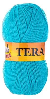 100g Strickgarn TERA Uni 227 karibikblau