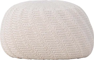Produktbild von FURNLUX Pouf Ted Beige 45cm / Hauptfarbe: Beige / Abmessungen: 45 x 45 x 30 cm