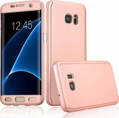 Produktbild von Handyhülle Schutzhülle für Samsung Galaxy S6 Edge Plus Full Case Cover Displayschutz 360 Pink