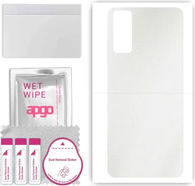 Produktbild von apgo Rückseite Schutzfolie, Skin, kompatibel mit Vivo Y30 (China), Hinten Displayschutzfolie aus Vinylfolie, kratzfest, einfache Montage - Matt Transparent