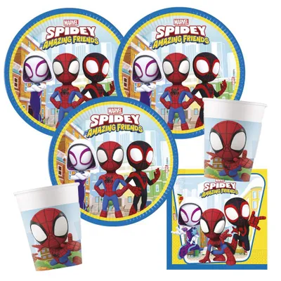 Spidey-Party-Set, 36-teilig, für 8 Kinder