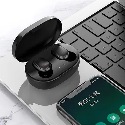 Produktbild von Neue A6S TWS Kopfhörer Drahtlose Bluetooth 5.0 Kopfhörer Sport Stereo Bluetooth Ohrhörer Für Huawei Xiaomi Iphone Samsung-Handy Schwarz