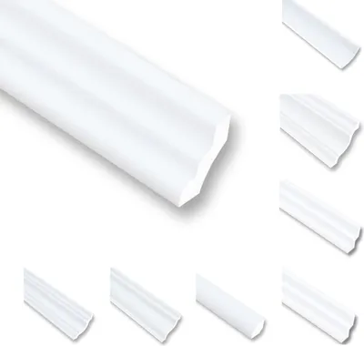 Produktbild von 100 Meter Deckenleisten Styropor XPS Stuckleisten Abschlussleiste Decke Weiss 15 x 25 mm Zierprofile Styroporleisten Deckenleisten Zierleisten Sparpaket NS25