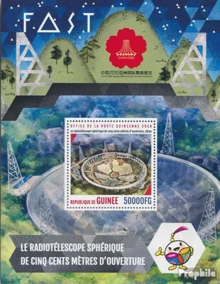 Produktbild von Briefmarken Guinea 2016 Mi Block 2726 (kompl. Ausgabe) postfrisch Radioteleskop