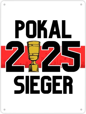 Produktbild von Stuttgart Pokalsieger 2025 Metallschild XL in 21x28 cm